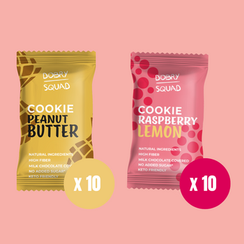 Set of 20 Cookies – Cookie Raspberry & Cookie Peanut Butter